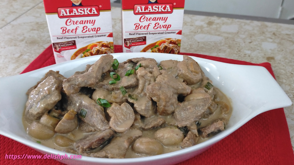 creamy beef with mushrooms
